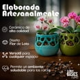 thumbnail image 3 of Maceta Decorativa De Cerámica Esmaltada Para Orquídea Flor de Loto Rosa, 3 of 4