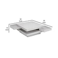 thumbnail image 5 of Benjara Zeny 32 Inch Coffee Table with 2 Drawers, Square White Lacquer Wood Top, 5 of 5