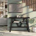 thumbnail image 6 of Wicks 2-Shelf Wood Reclaimed Black Oak Console Table, 6 of 7