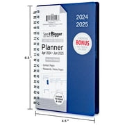 See It Bigger Monthly/Weekly Planner April 2024 - June 2025 (4.5" x 6.5") Blue
