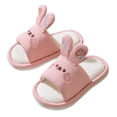 thumbnail image 2 of BUWTTER Girl's Sandals Boys Kids Home Slides Indoor Floor Cute Cartoon Soft Comfortable Non Linen Slipper Pink Sandals Size 7-8 Y, 2 of 3