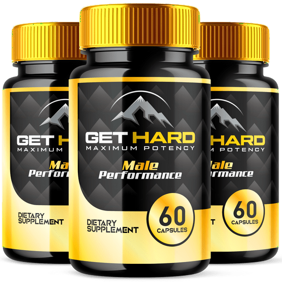 Get Hard Max Strength Male Support Vitamin Supplement Men's Wellness 180 Capsules