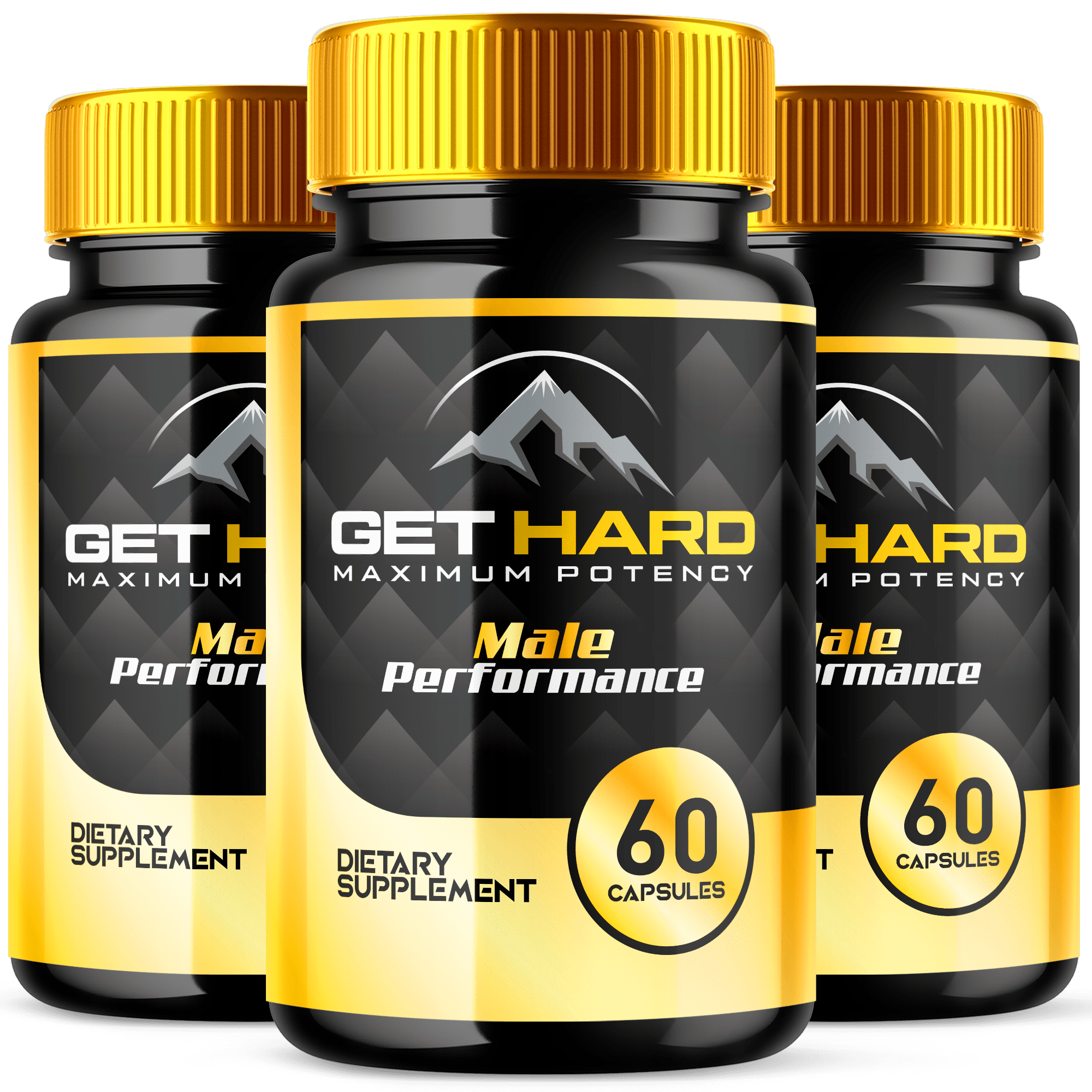 Get Hard Max Strength Male Support Vitamin Supplement Men's Wellness 180 Capsules
