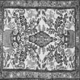 thumbnail image 1 of Ahgly Company Indoor Square Medallion Gray Traditional Area Rugs, 7' Square, 1 of 1