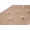 thumbnail image 2 of Champagne Beige Faux Leather Vanity Bench with Acrylic Legs, 2 of 4