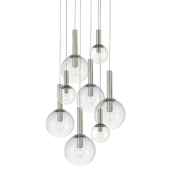 Sonneman 3768 Bubbles 8 Light 29" Wide Multi Light Pendant - Nickel