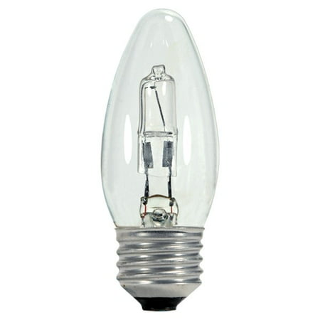 - Satco S2457 43W B10.5 Torpedo Clear Halogen light bulb - 60w equiv.
