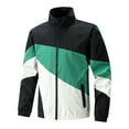 thumbnail image 1 of LOVZFMLL Jackets for Men's Color Block Sports Zipper Pocket Long Sleeved Casual Jacket, 1 of 4