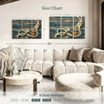 thumbnail image 3 of Elephant Stock Marine Rope Knots Wall Art - Horizontal Multi Panel Canvas - Living Room Wall Decor - Nautical Multi Panel - Blue And Orange Decor - 38" x 24", 3 of 4