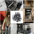 thumbnail image 4 of Screw Thread Protectors Round 6mm Dishwasher Rack Tine Prong Repair End Cover Caps Flexible End Cap Tubing Tip Replacement Black 100pcs, 4 of 8