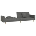 thumbnail image 2 of vidaXL 2-Seater Sofa Bed with Two Pillows Dark Grey Fabric, 2 of 5