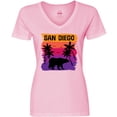 thumbnail image 3 of Inktastic San Diego California Sunset Women's V-Neck T-Shirt, 3 of 5