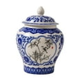 thumbnail image 2 of Ceramic Ginger Jar, Porcelain Jars Chinese Style Traditional Vase Asian Ginger Jar for Wedding Table Decoration Living Room Countertop Party Style C, 2 of 9