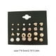 thumbnail image 4 of Anillos de oído accesorio de moda elegante estilo simple aro oreja colgante joyería decoración oreja gotas para banquete fiesta diario vestido negro tarjeta / dorado 24 pares Eigraketly AP008259-03, 4 of 4