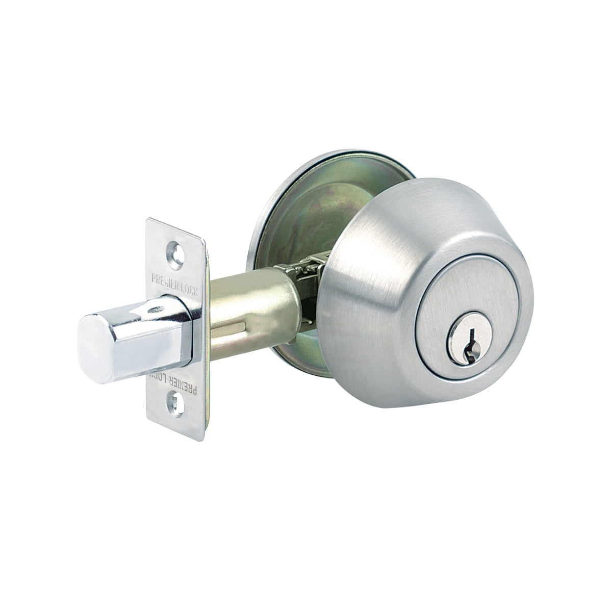 Stainless Steel Grade 3 Combo Lock Set with Entry Door Knob and Deadbolt With 6 SC1 Keys - Boxed Keyed Alike