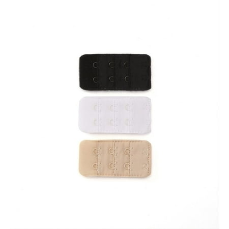 

Women s The Natural 4085M 2-Hook Bra Extenders - 3 Pack (White/Nude/Black O/S)