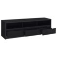thumbnail image 5 of Pemberly Row 78" 3-Drawer Wood TV Stand for TVs up to 85" in Black, 5 of 11