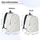 thumbnail image 2 of Disketp Dancing Dogs print Canvas Backpack Lightweight Travel Daypack Student Rucksack Laptop Backpack-Medium, 2 of 4