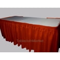 thumbnail image 2 of 14' Ft. POLYESTER PLEATED TABLE SET SKIRT skirting Trade show 24 colors Catering", (Color: Orange), 2 of 3