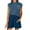 Blue, variant on cfhntfmh Summer Outfits for Women Soft Knitted Mock Neck Cap Sleeve Shirts Formal Loose Wide Leg Shorts Lounge Sets with Pockets