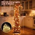 thumbnail image 4 of 6FT Slim Pop Up Halloween Thanksgiving Tree with Fairy Lights Harvest Tree with Maple Leaves Pumpkins Foldable Collapsible Pencil Fall Tree for Outdoor Porch Patio Deck Living Room Decor, 4 of 8
