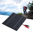 thumbnail image 1 of Poly Mini Solar Cell Panel Module, Mini Solar Charging Panel 150x130mm Stable Lightweight 2.5W 5V Tiger Clip  for Ship for RV for Planting, 1 of 7