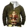 thumbnail image 1 of Sudadera sin capucha para hombre, informal, a la moda, con cuello alto, estampado, con cremallera, jersey de manga larga, blusa de poliéster para hombre, 1 of 3