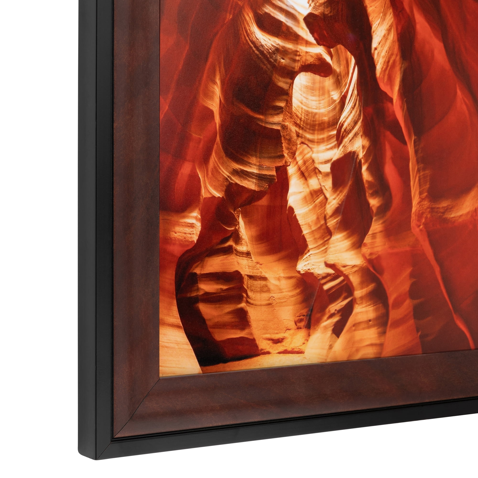 ArtToFrames 18" x 24" Dark Cherry With Black Picture Frame, 18x24 inch Red Wood Poster Frame (WOM-4900), 4 Pack