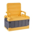 thumbnail image 2 of Organizador de maletero de coche Kusrkot con tapa amarillo y gris, 2 of 8