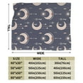 thumbnail image 3 of DouZhe Ultra-Soft Micro Fleece Lightweight Flannel Bed Blanket, Mystical Crescent Moon Print Cozy Warm Throw Blankets, 50"x40", 3 of 7