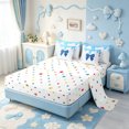 thumbnail image 3 of Manfei Leopard Animal Print Bows 7-Piece King Bedding,Minimalist Geometric Polkadot King Bed in a Bag,Polkadot Reversible, 3 of 7