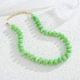 thumbnail image 6 of Leaf Resin Chunky Beaded Necklace for Women, Simple Modern Style Necklace Jewelry Accessory, 6 of 11