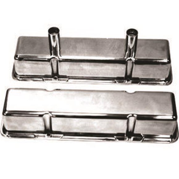 Polished Aluminium Circle Track Valve Cover for Small Block Chevy