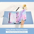 thumbnail image 2 of 2 Pack Flip Folders with Clear PVC Window Binder Pouches 3-Ring Binder Organizer for Office & Home Pastel Pink Marble Texture, 2 of 6