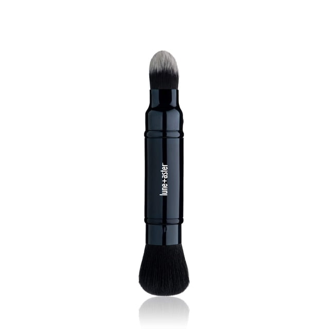 Lune+Aster Duo Brosse pour Teint - Brosse pour Teint vegan Multi-Usage à Double Extrémité