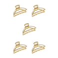 thumbnail image 1 of maskred Fashion Claw Clips Large Simple Style Handy Simple Style Sturdy Exquisite Accessories Barrettes for Women KC Gold/Arc 5Set, 1 of 6