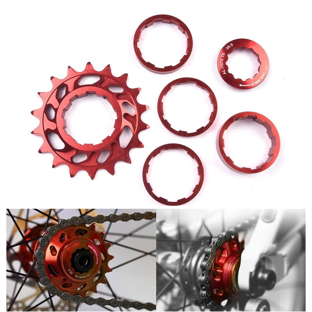 Mosiee Mountain Bike Flywheel Single Speed Flywheel Conversion Parts 18T Cassette Cog Road Cycling Sprocket Tools Bicycle Accessories