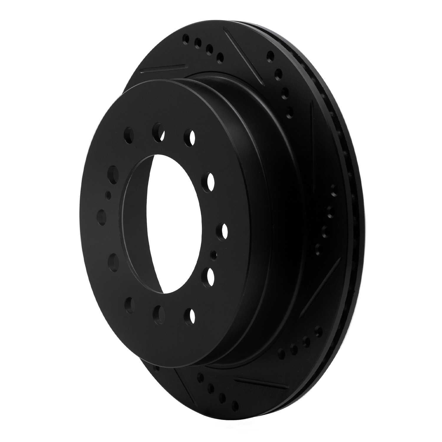 Dynamic Friction Company 633-76127R DFC Brake Rotor - Drilled And Slotted - Black