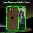thumbnail image 2 of Luminous Phone Case for iPhone 11 6.1 inch, Fluorescence TPU Shining in The Darkness Night Glowing Frame Transparent Soft Back Cover Shockproof Protector Thin Light up Bumper Case - Green, 2 of 15