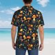 thumbnail image 4 of Balery Colorful Plants Mushroom Camisas hawaianas de manga corta para hombre, camisas playeras de corte holgado, camisas de vacaciones con botones,Small, 4 of 7