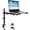 Black, variant on Laptop Desk Mount, Single Laptop Stand Arm with Vented Tray for 17 inch Notebook or 14"-32" , Holds up to 17.6 lbs, Fully Adjustable, Clamp/Grommet Mounting, VESA 75/100mm
