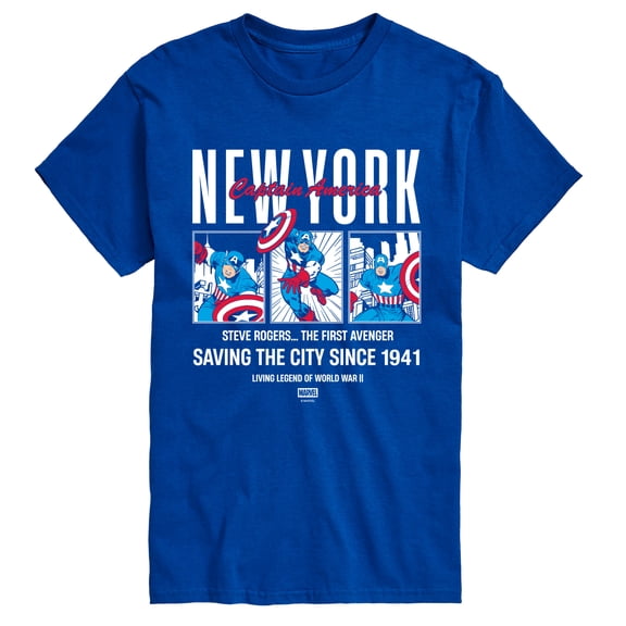 Captain America - New York Comic - Men's Short Sleeve Graphic T-Shirt