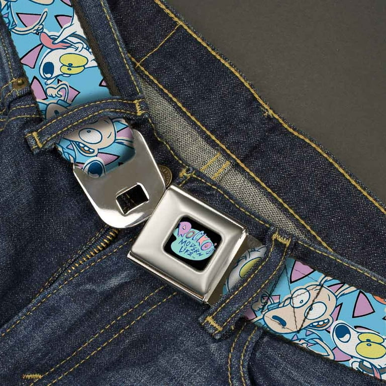 Buckle-Down Rocko's Modern Life Seatbelt Belt – Adjustable, Officially Licensed