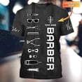 thumbnail image 2 of Camiseta de peluquero para hombre, camisa con nombre personalizado en 3D, estampado en toda la prenda, informal, fresca, DW62Adult size S Gao Jinjia LED, 2 of 2