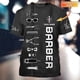 thumbnail image 2 of Camiseta de peluquero para hombre, camisa con nombre personalizado en 3D, estampado en toda la prenda, informal, fresca, DW62Adult size XS Gao Jinjia LED, 2 of 2