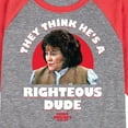 thumbnail image 3 of Ferris Bueller's Day Off - Righteous Dude - Toddler And Youth Raglan Graphic T-Shirt, 3 of 6