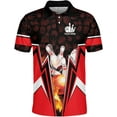 thumbnail image 3 of Custom Bowling Polo Shirt Personalized 3D Team Name Bowling Shirts for Men Women Jersey Unisex Bowler Short Sleeve Gift Tee (Cyan, S), 3 of 9