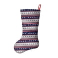 thumbnail image 2 of Christmas Stockings Dark Blue Reindeer and Donkey Pattern Personalized 14.8 Inch, 2 of 5