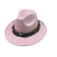 thumbnail image 2 of Fedora à la Mode Fedoras Hommes Grand pour Femmes Chapeau de Robe Femmes et Chapeau Casquettes de Baseball, 2 of 4