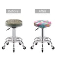 thumbnail image 3 of Cute Pineapple Colorful Flower Round Bar Stool Seat Covers, Elastic Round Chair Cover Stool Seat Slipcover Bar Stool Cushions Round Pad for 12-14 inch, 3 of 5